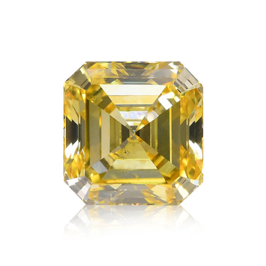 1,07 Karat Fancy Vivid Yellow Asscher-Diamant SI1 GIA