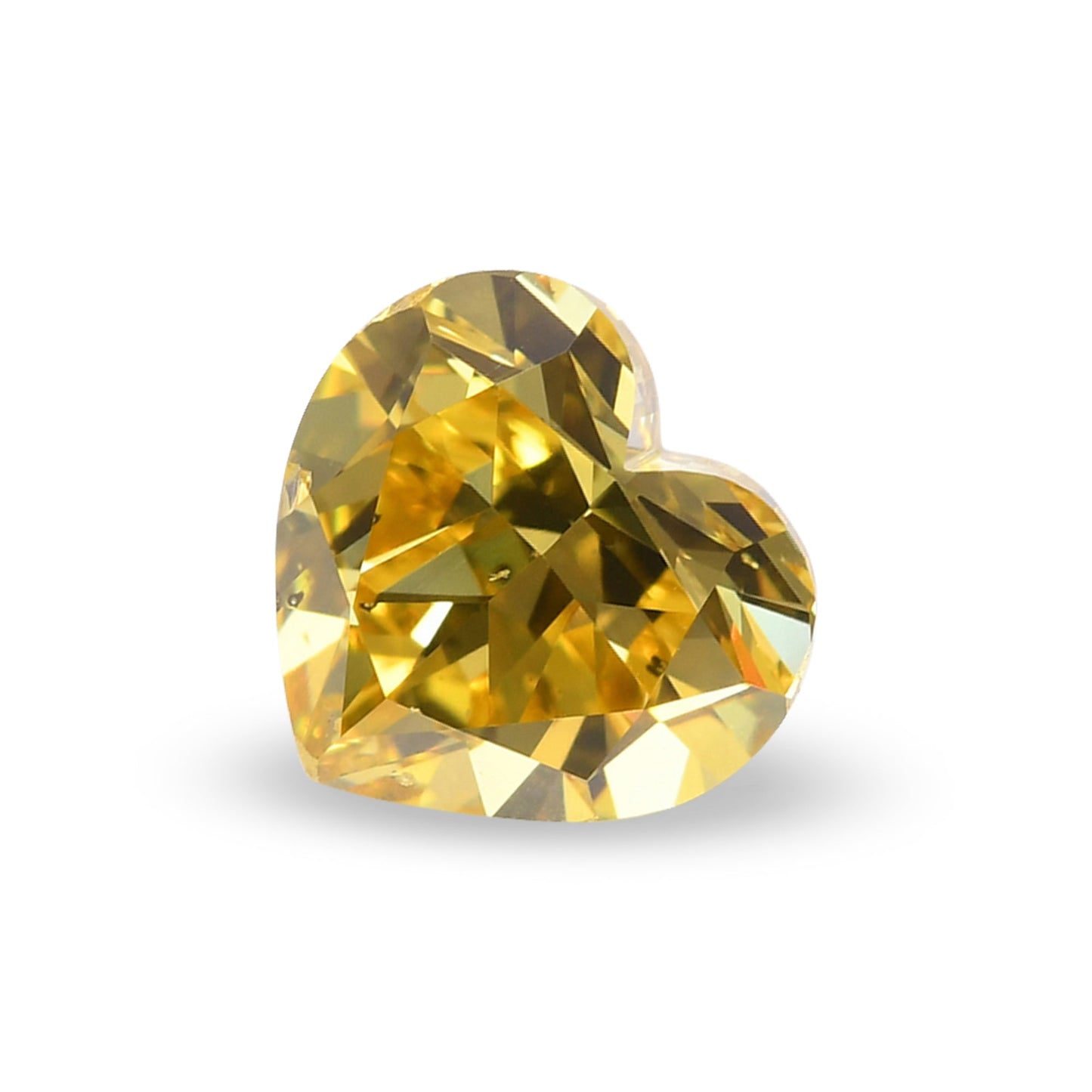 1.02 Carat Fancy Vivid Yellow HEART Diamond SI1 GIA