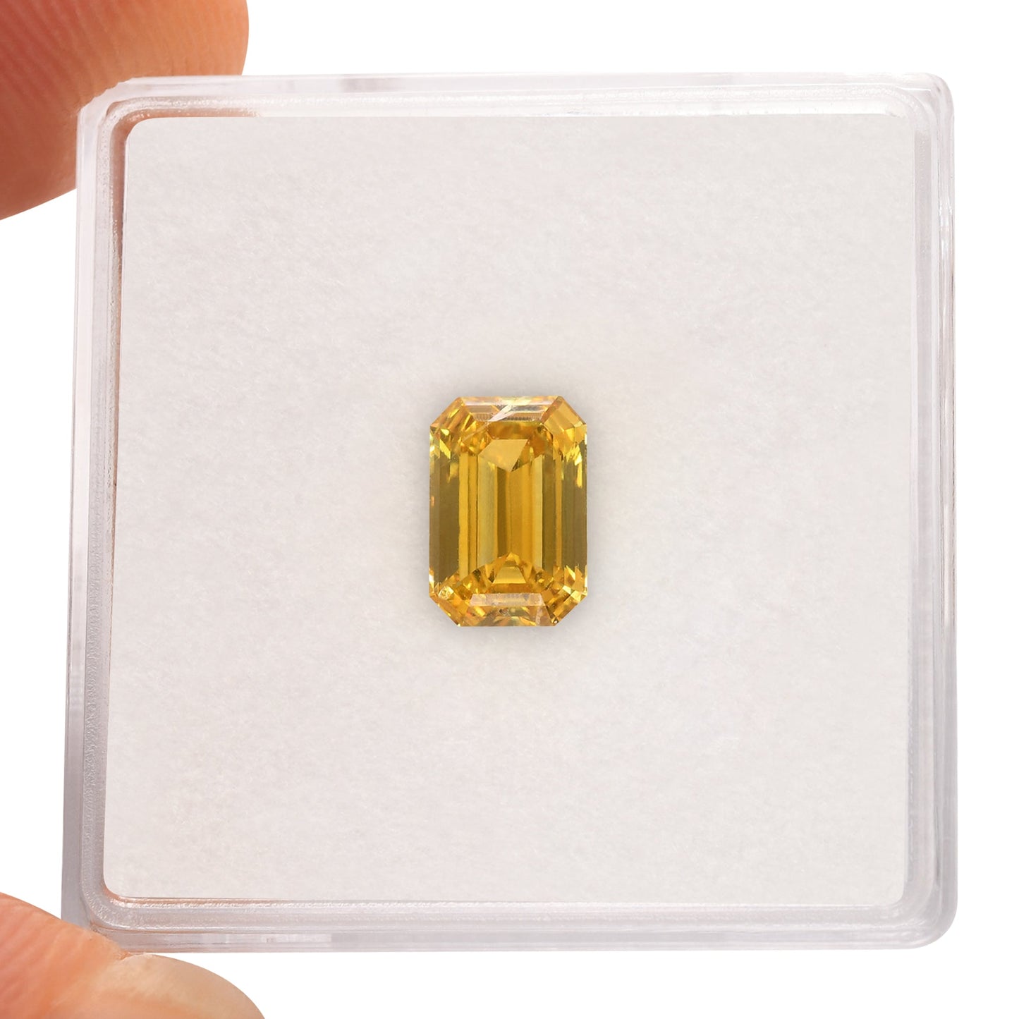 1.08 Carat Fancy Vivid Yellow Emerald Diamond SI1 GIA