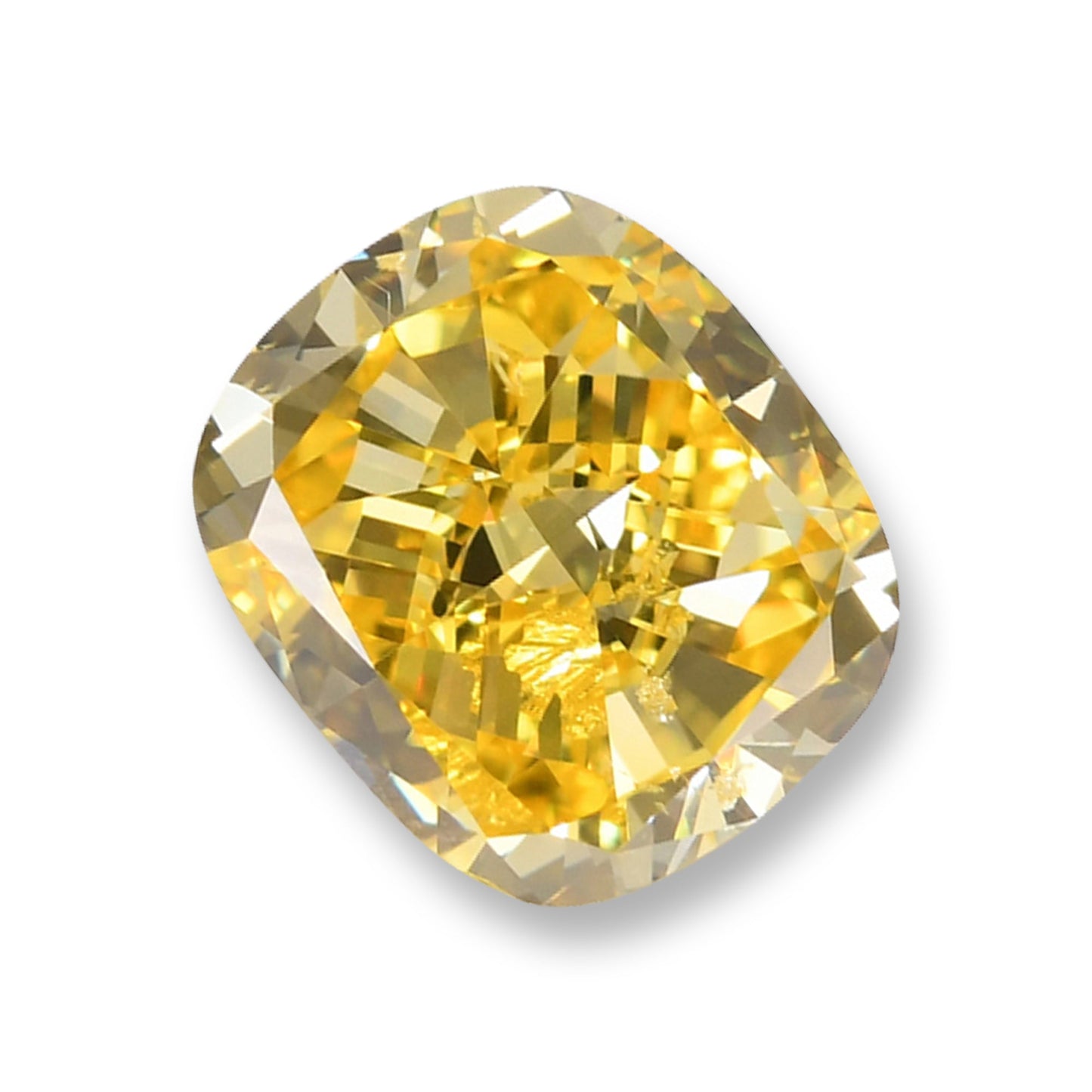 1.02 Carat Fancy Vivid Yellow Cushion Diamond SI1 GIA