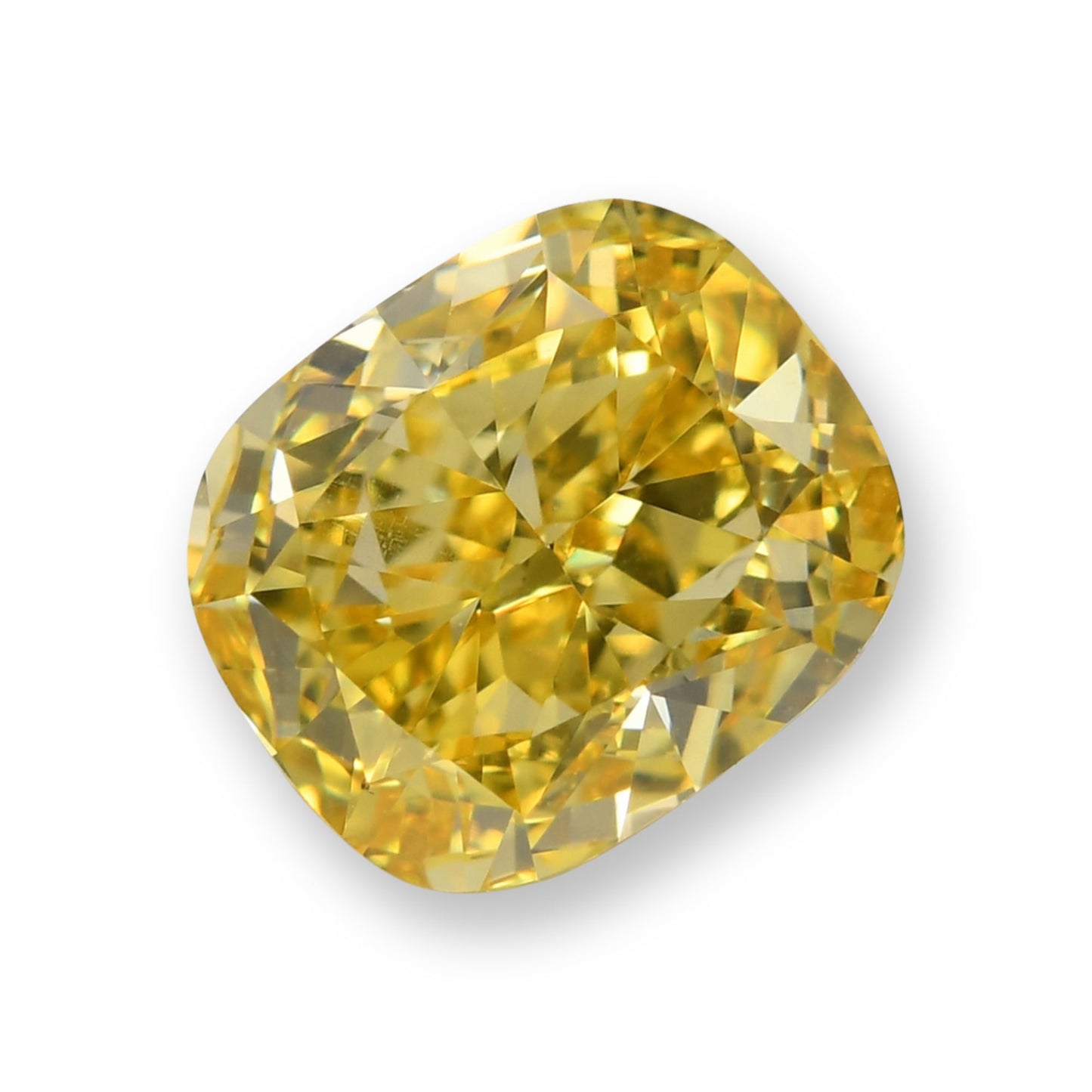 0.71 Carat Fancy Vivid Yellow Cushion Diamond VS1 GIA