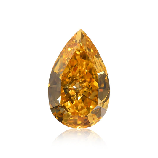1,40 Karat Fancy Intense Orange Yellow Birnenförmiger Diamant VS2 GIA