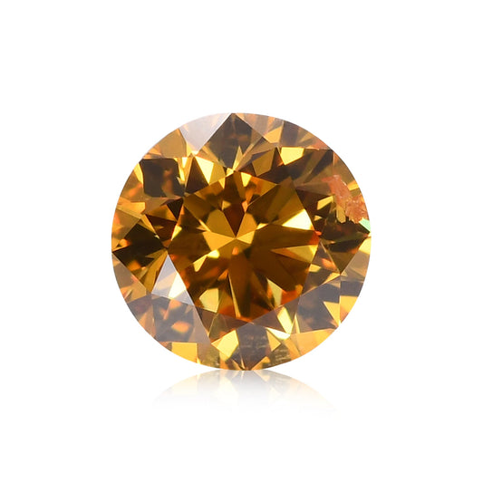 0,31 Karat Fancy Vivid Orange Yellow Brillant, runder Diamant, SI2, GIA