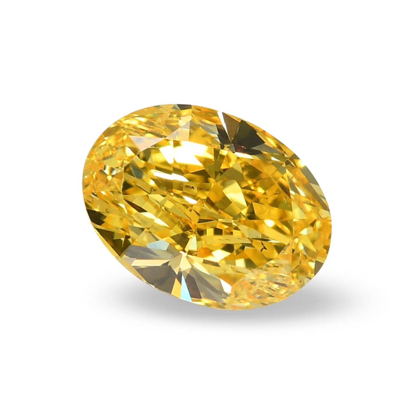 0.75 Carat Fancy Vivid Yellow Oval Diamond SI1 GIA