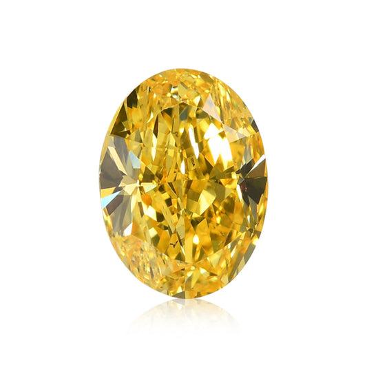 0.75 Carat Fancy Vivid Yellow Oval Diamond SI1 GIA