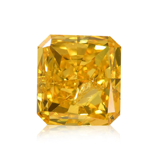 1,01 Karat Fancy Vivid Yellow Radiant (I1) GIA