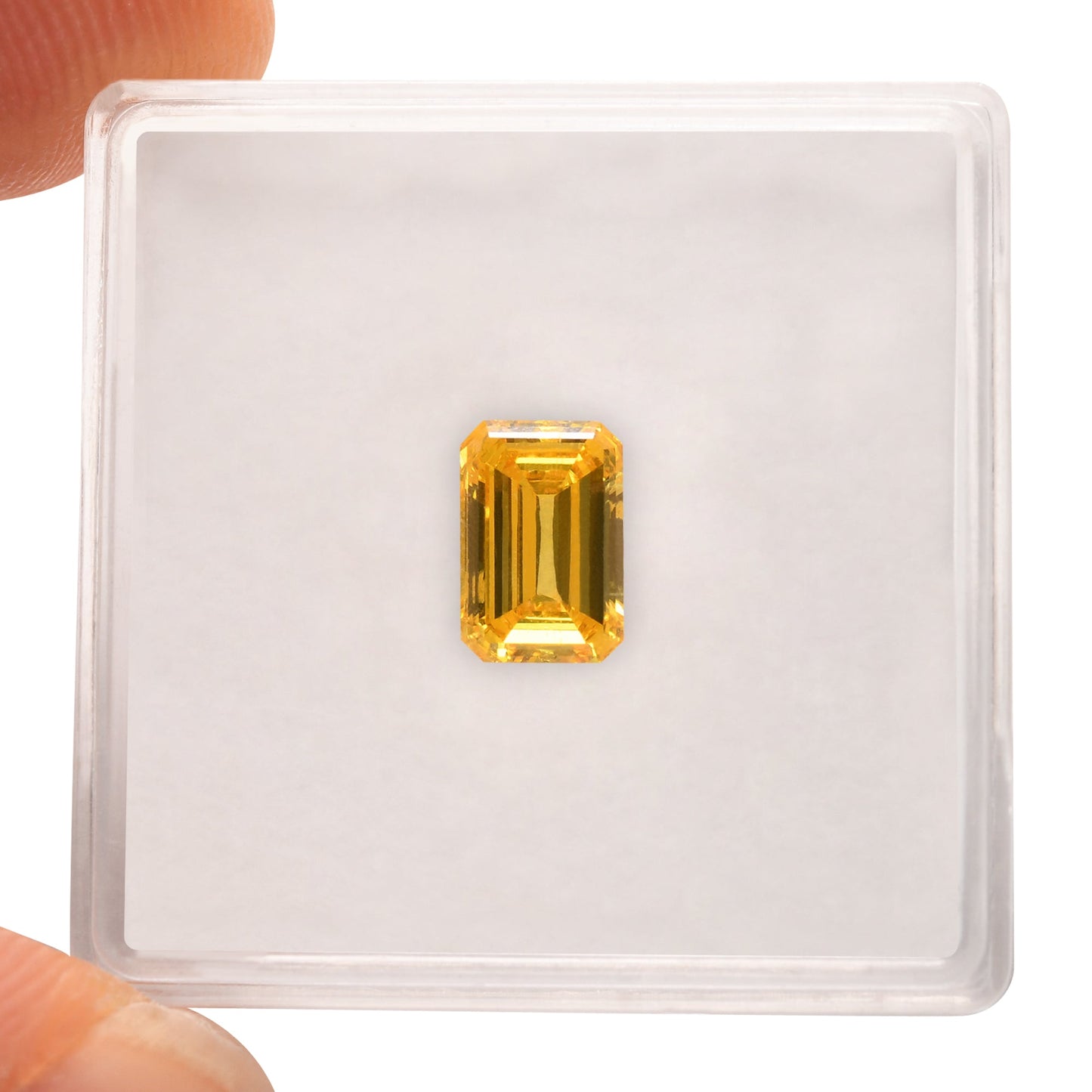 1,01 Karat Fancy Vivid Yellow Emerald Diamond (I1) GIA