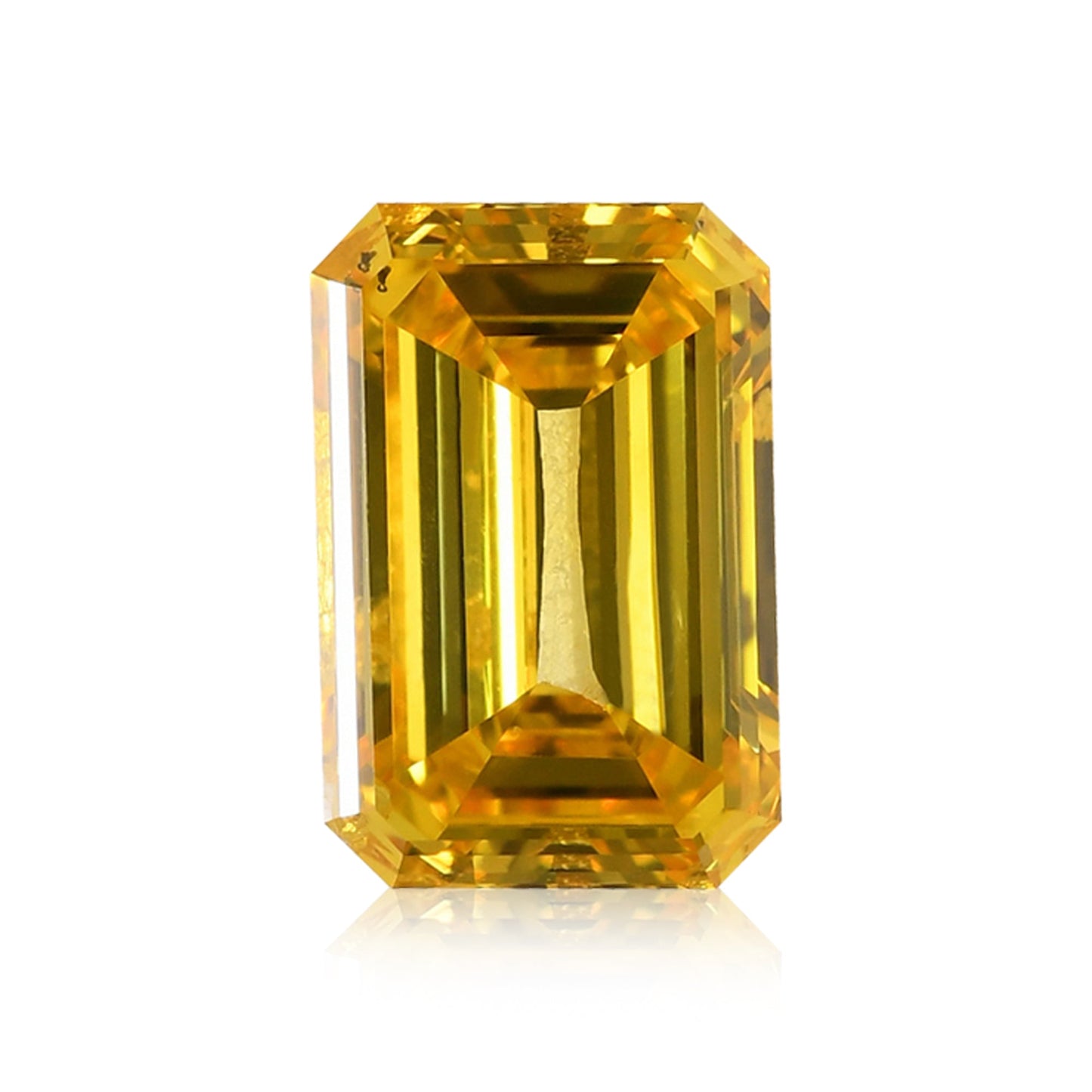 1,01 Karat Fancy Vivid Yellow Emerald Diamond (I1) GIA