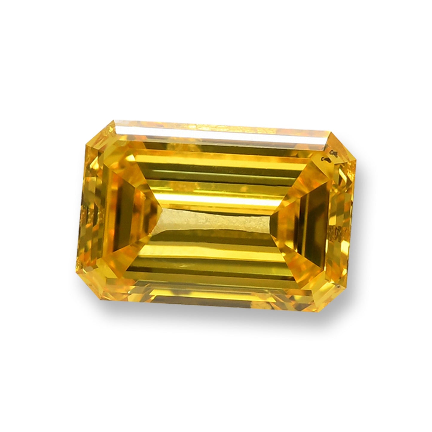 1,01 Karat Fancy Vivid Yellow Emerald Diamond (I1) GIA