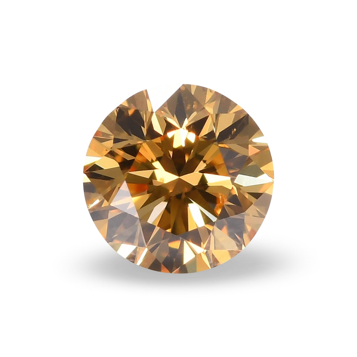 0.30 Carat Fancy Yellow Orange Round Brilliant Diamond SI1 GIA