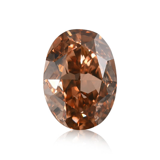 1,23 Karat Fancy Orange Brown Ovaler Diamant VVS2 GIA