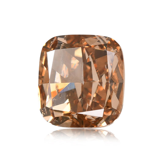 0.85 Carat Fancy Brown Yellow Cushion Diamond I1 GIA