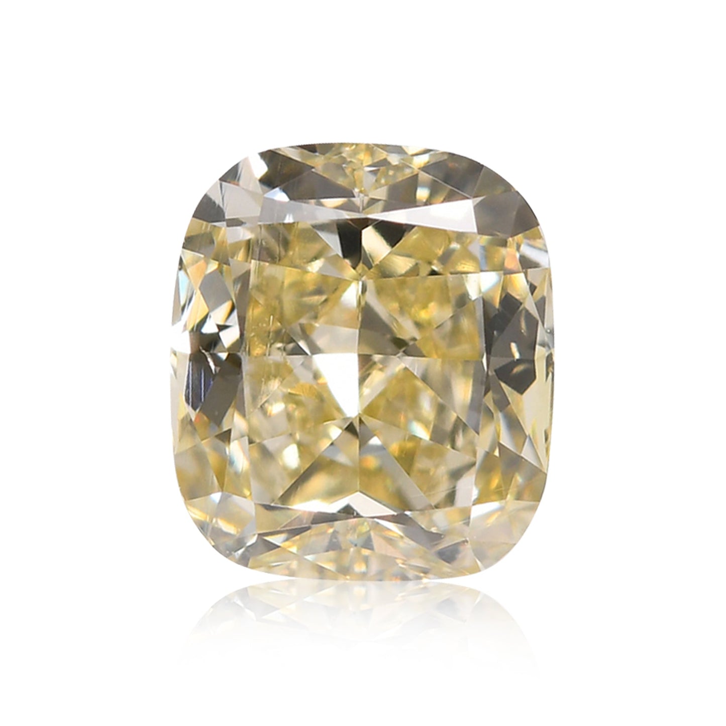 1,23 Karat Fancy Light Yellow Cushion Diamond VS2 GIA