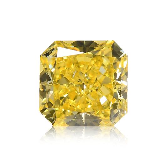 0,42 Karat Fancy Vivid Yellow Radiant Diamant SI2 GIA