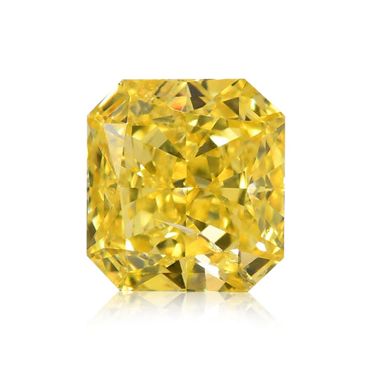 0,47 Karat Fancy Vivid Yellow Radiant (I1) GIA