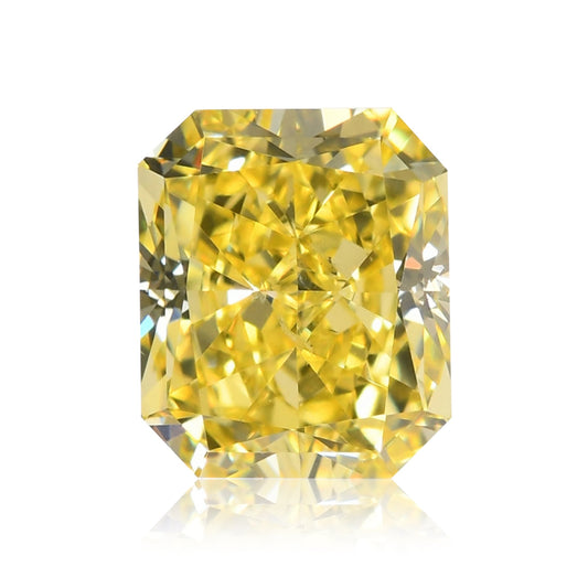 0.55 Carat Fancy Intense Yellow Radiant Diamond SI1 GIA