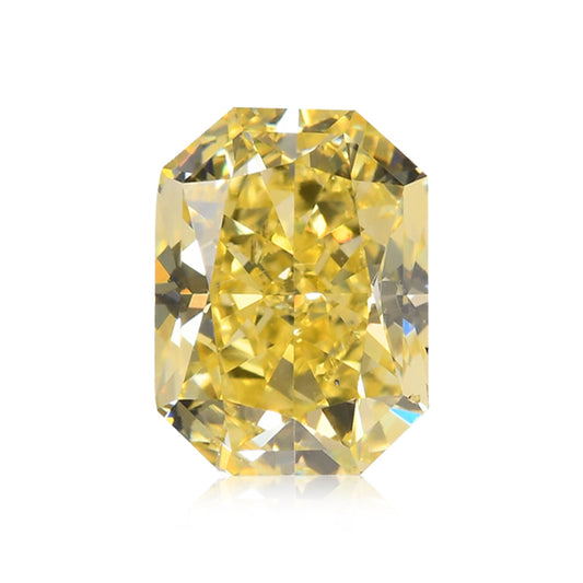 0.73 Carat Fancy Intense Yellow Radiant Diamond SI1 GIA