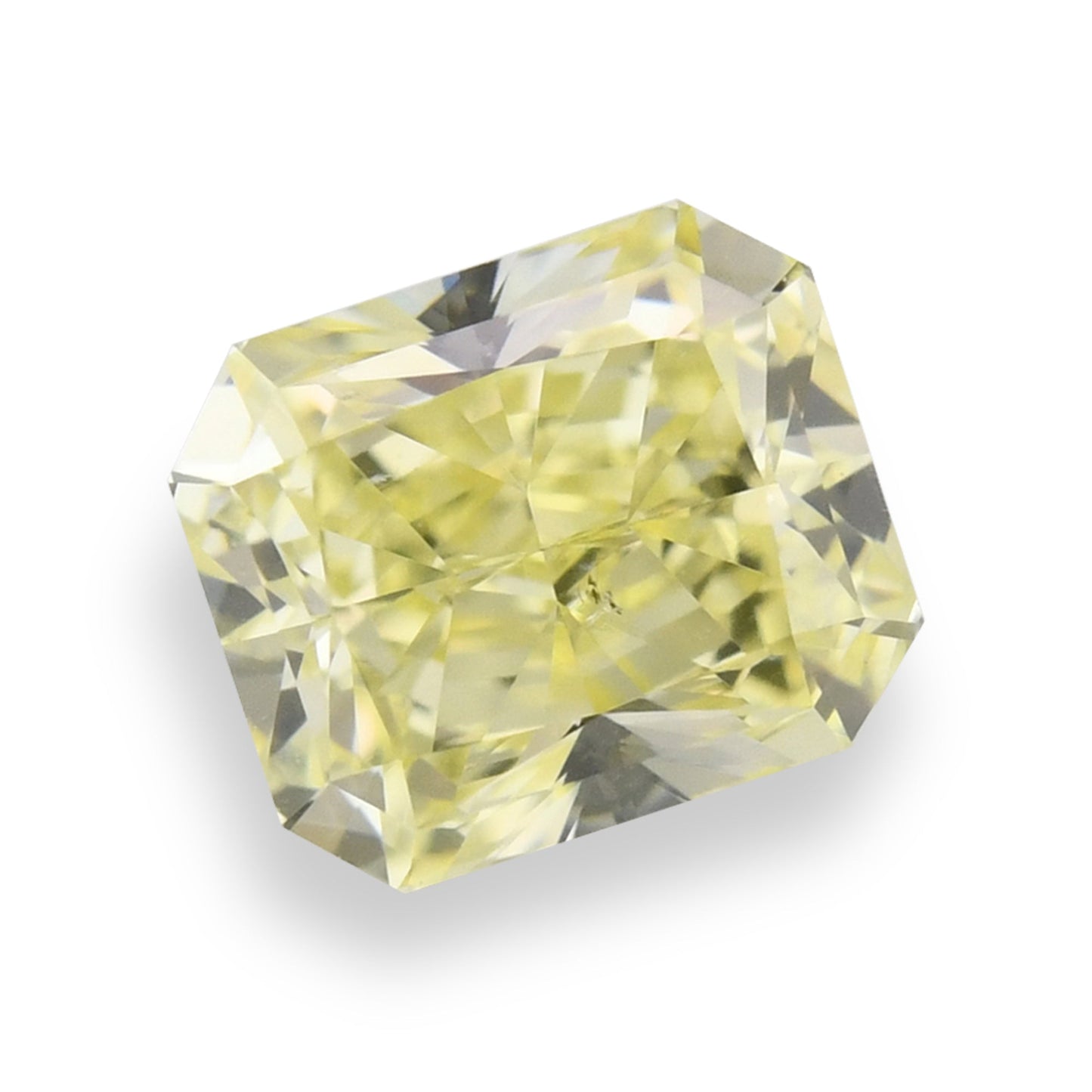 0.70 Carat Fancy Light Yellow Radiant Diamond SI2 GIA