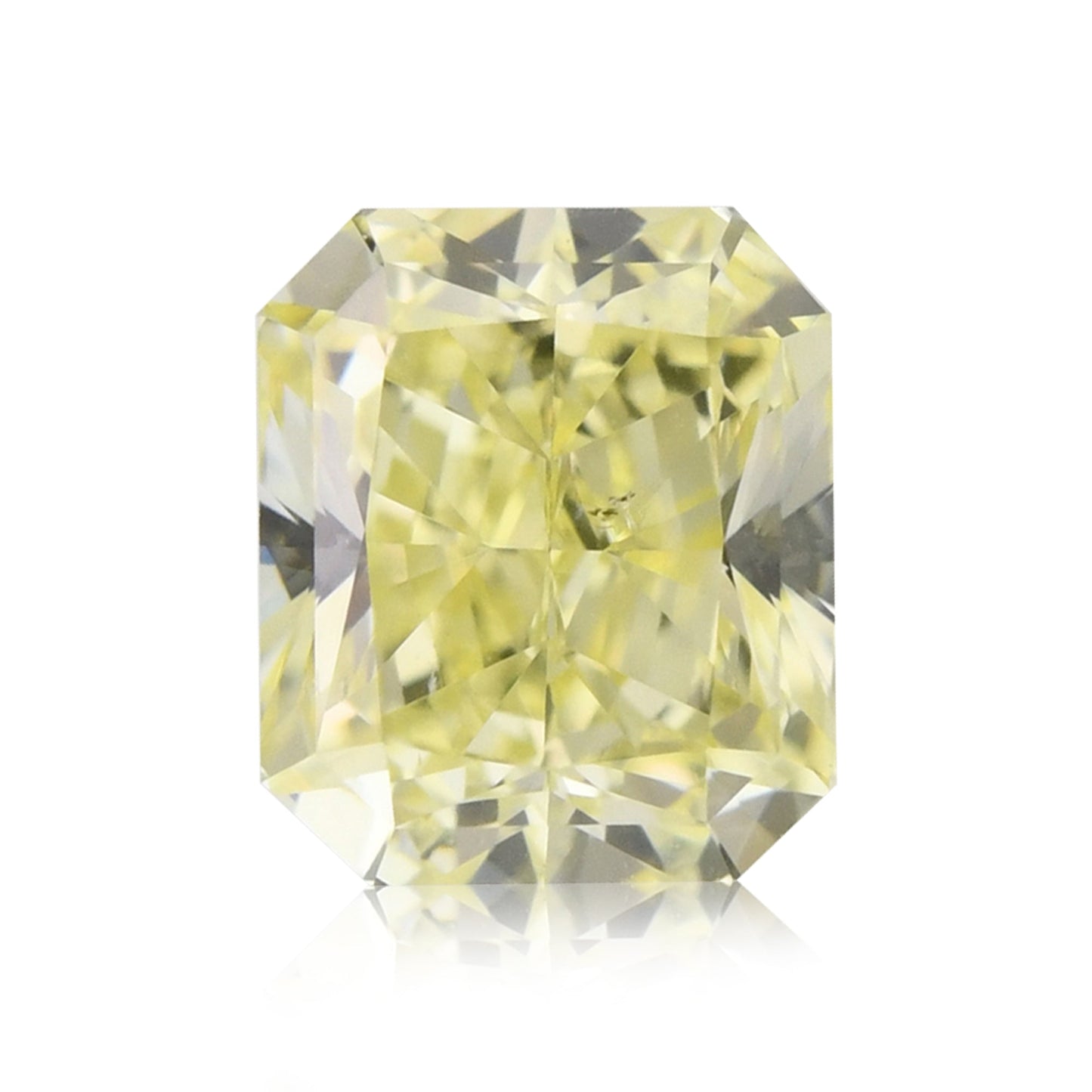 0.70 Carat Fancy Light Yellow Radiant Diamond SI2 GIA