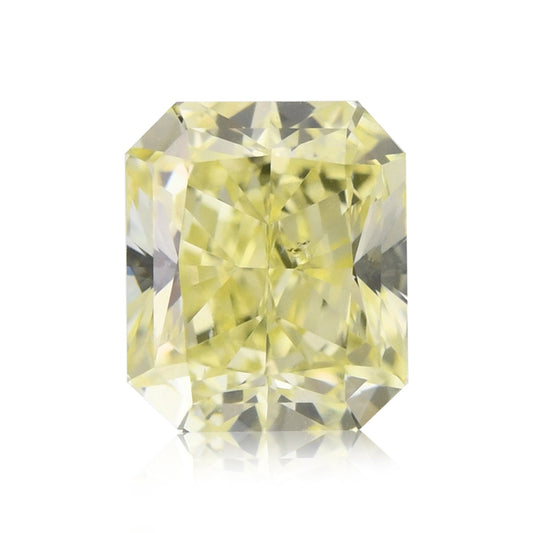 0.70 Carat Fancy Light Yellow Radiant Diamond SI2 GIA