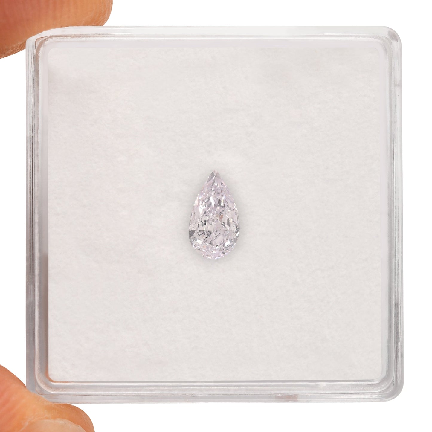 0.50 Carat Very Light Pink Pear Diamond VS2 GIA