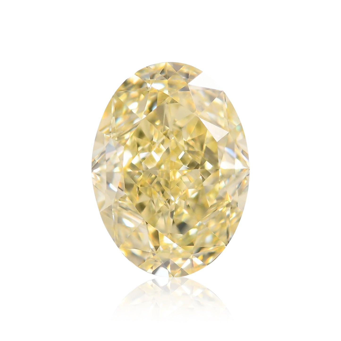 1.21 Carat Fancy Light Yellow Oval Diamond VS1 GIA