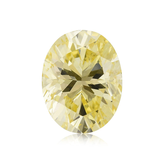 1,01 Karat Fancy Yellow Oval Diamond (I1) GIA