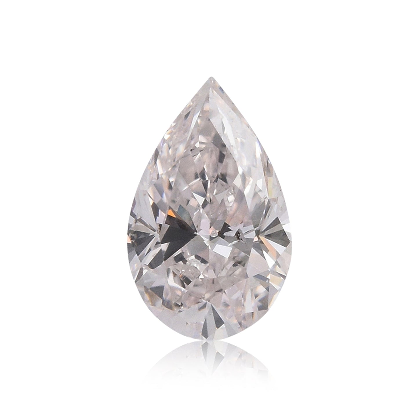 0.67 Carat Faint Pink Pear Diamond SI2 GIA