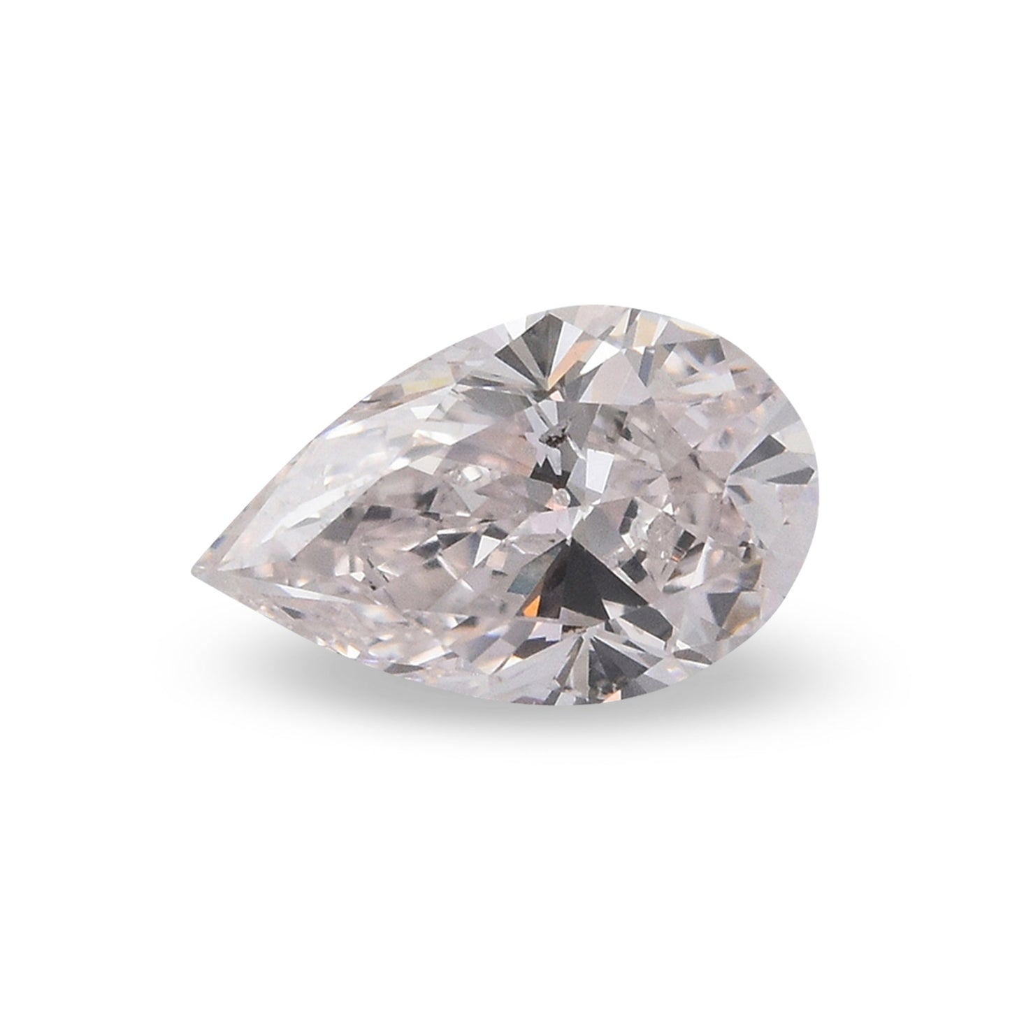 0.67 Carat Faint Pink Pear Diamond SI2 GIA