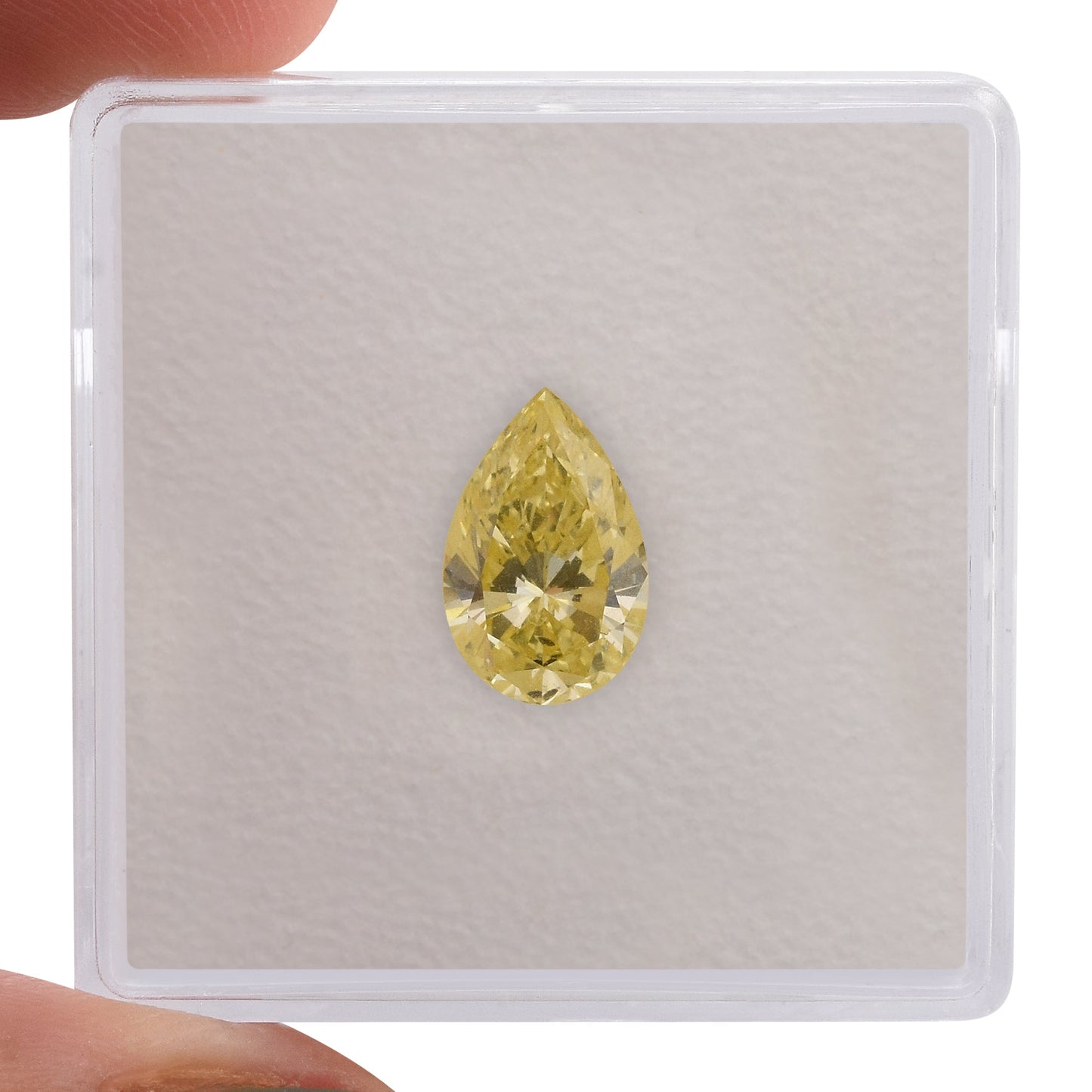 1.30 Carat Fancy Yellow Pear Diamond SI2 GIA