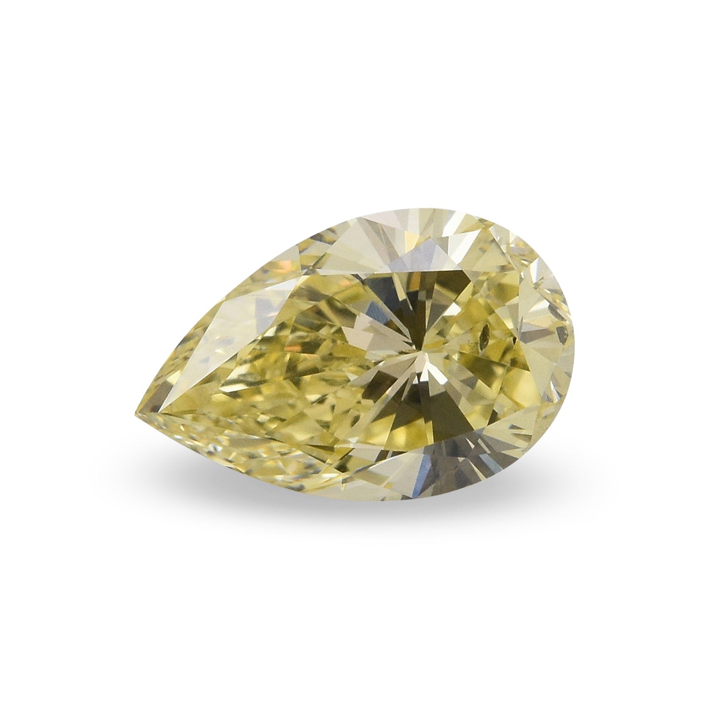 1.30 Carat Fancy Yellow Pear Diamond SI2 GIA