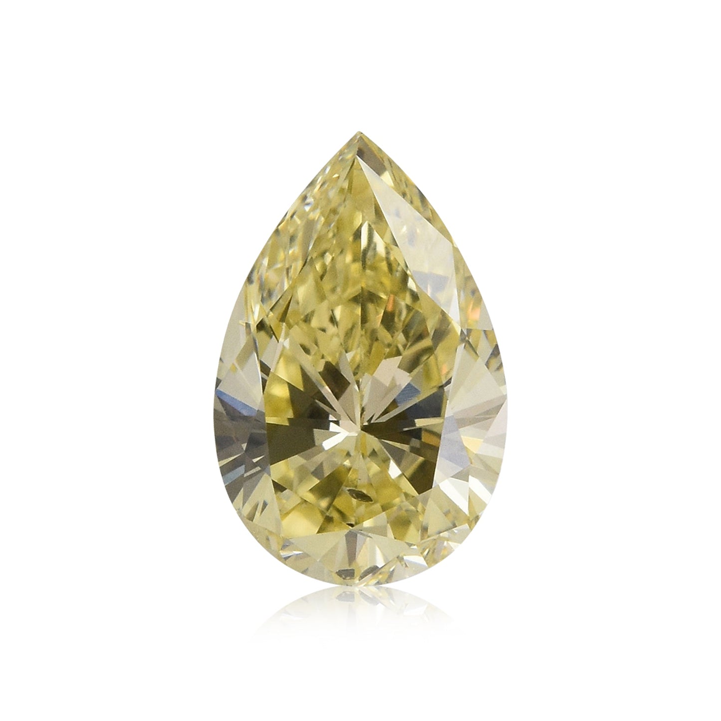 1.30 Carat Fancy Yellow Pear Diamond SI2 GIA