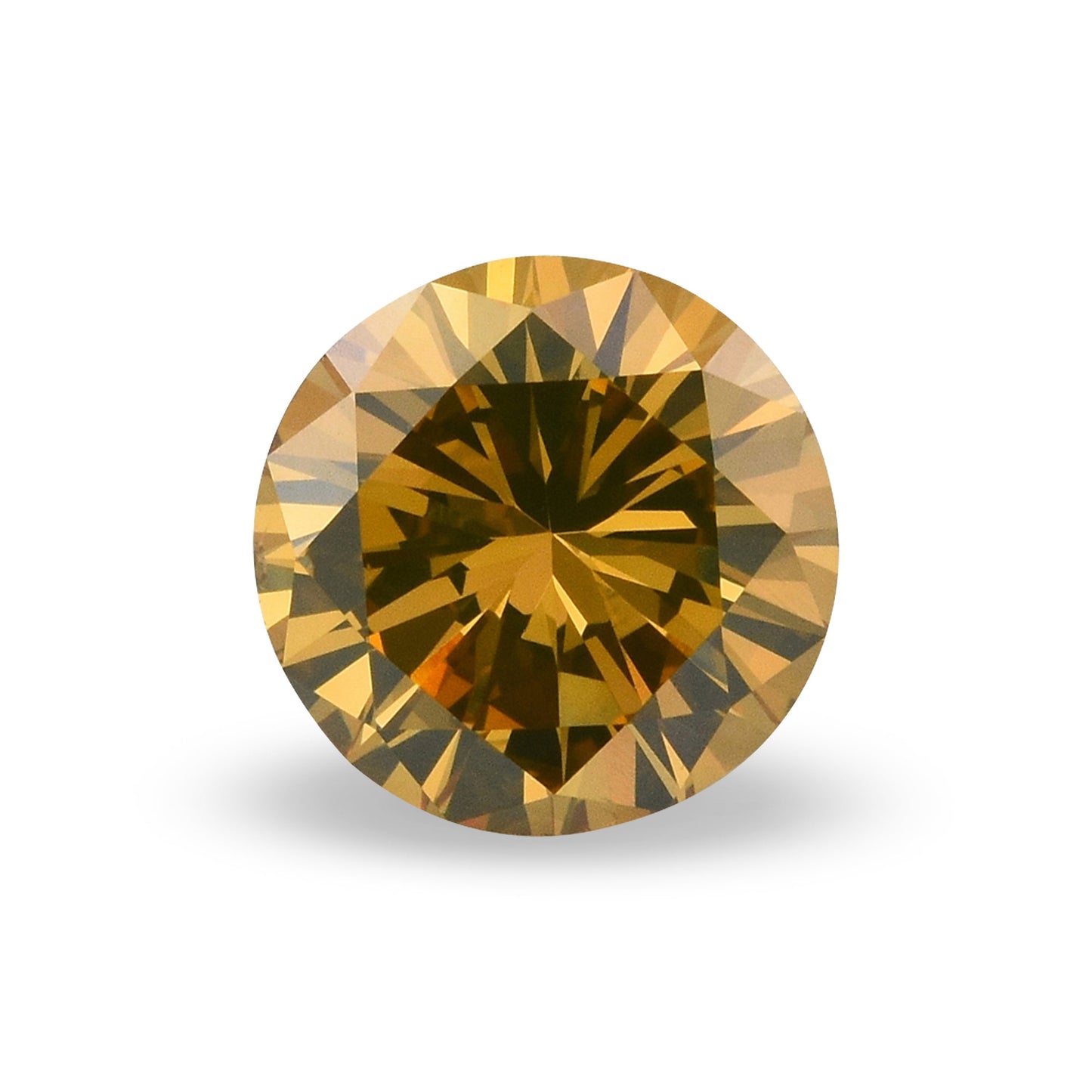 1.10 Carat Fancy Deep Brownish Yellow Round Diamond VS2 GIA