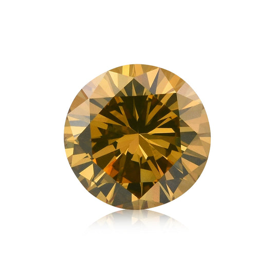 1,10 Karat Fancy Deep Brownish Yellow Round Diamond VS2 GIA