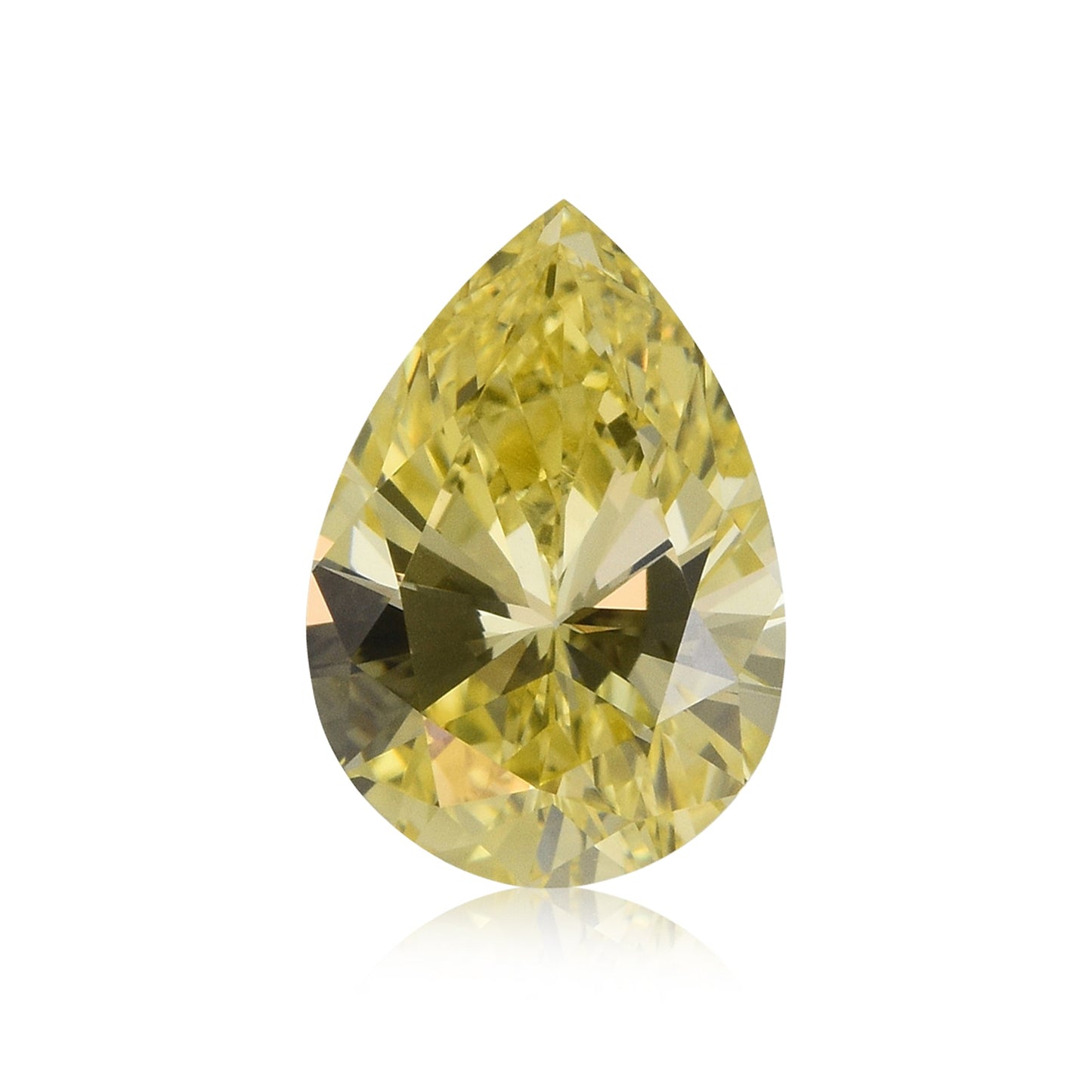 1.52 Carat Fancy Intense Yellow Pear Diamond VS2 GIA
