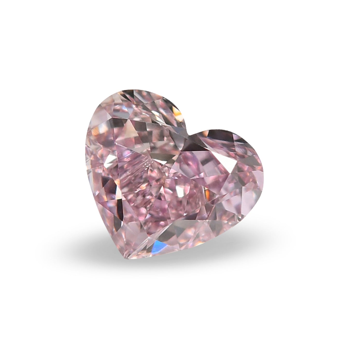 0.55 Carat Fancy Purplish Pink HEART Diamond SI1 GIA