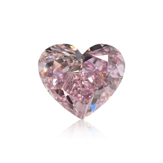 0.55 Carat Fancy Purplish Pink HEART Diamond SI1 GIA