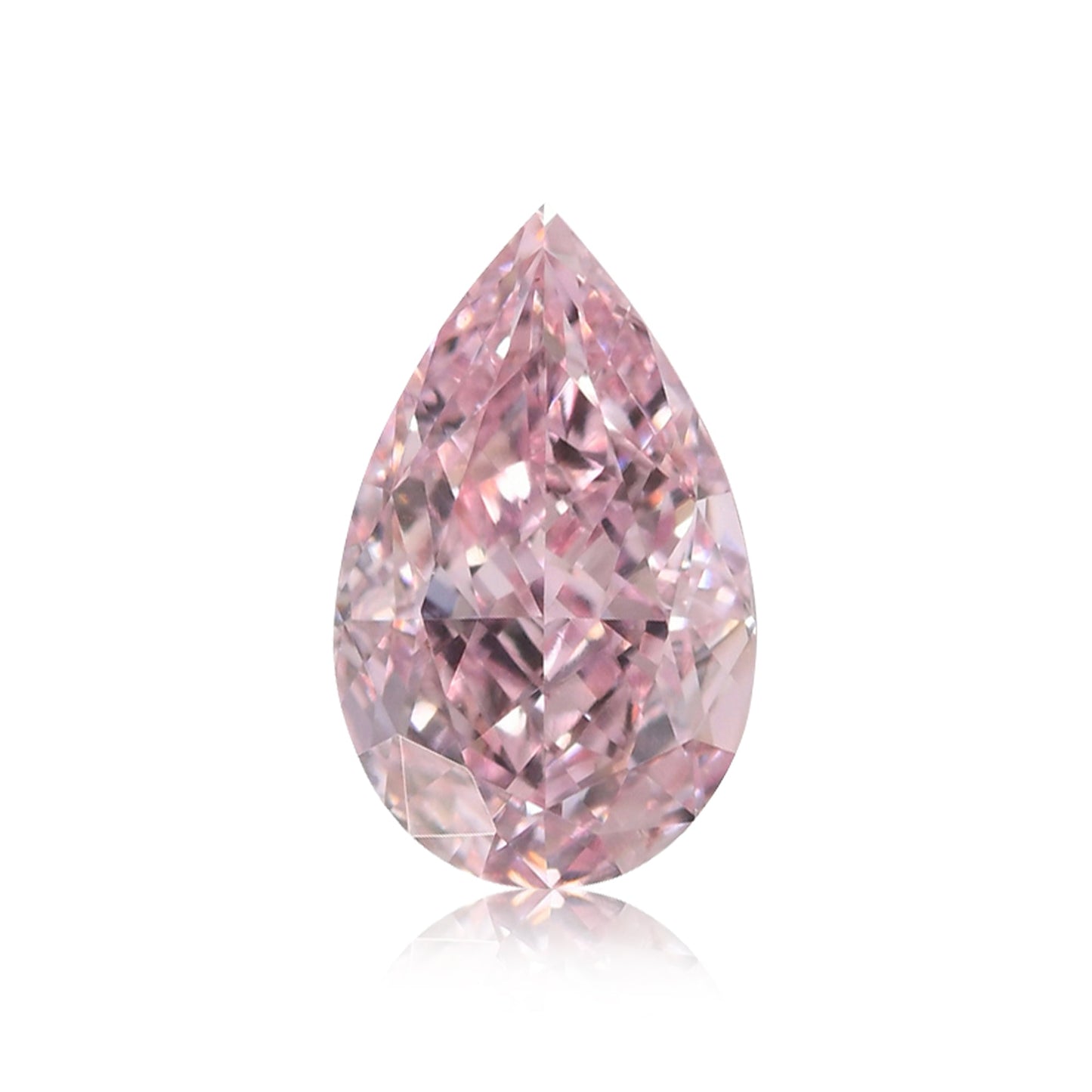 0.40 Carat Fancy Intense Pink Pear Diamond VS1 GIA