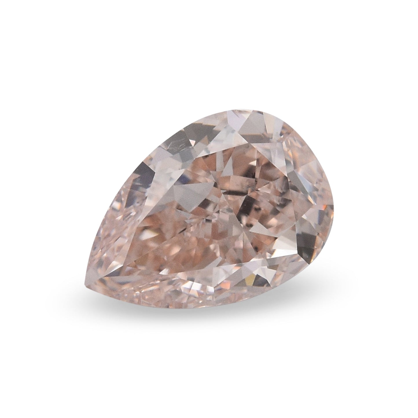 0.71 Carat Fancy Light Pink Brown Pear Diamond SI2 GIA