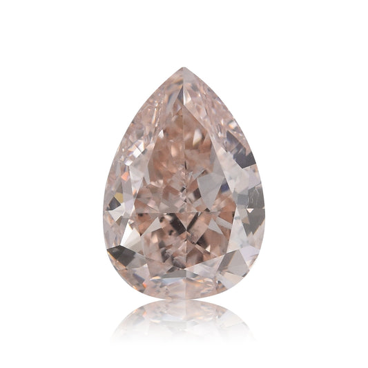 0.71 Carat Fancy Light Pink Brown Pear Diamond SI2 GIA