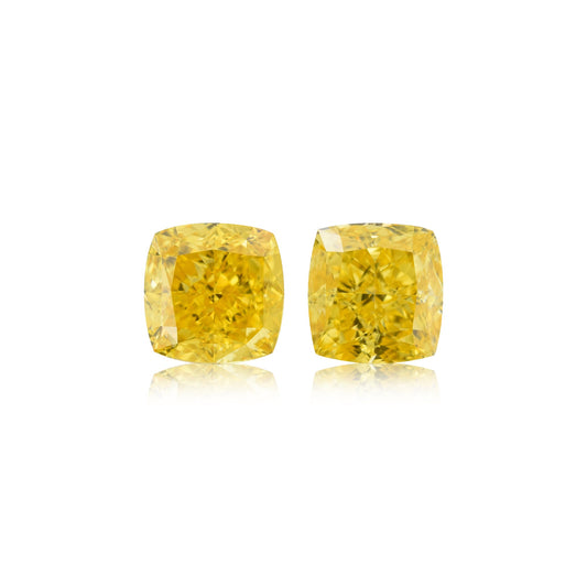 1,43 Karat Fancy Vivid Orange Yellow Cushion Diamanten VS2