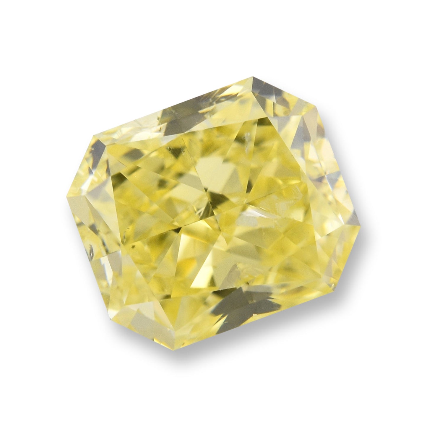 1.00 Carat Fancy Intense Yellow Radiant Diamond (I1) GIA