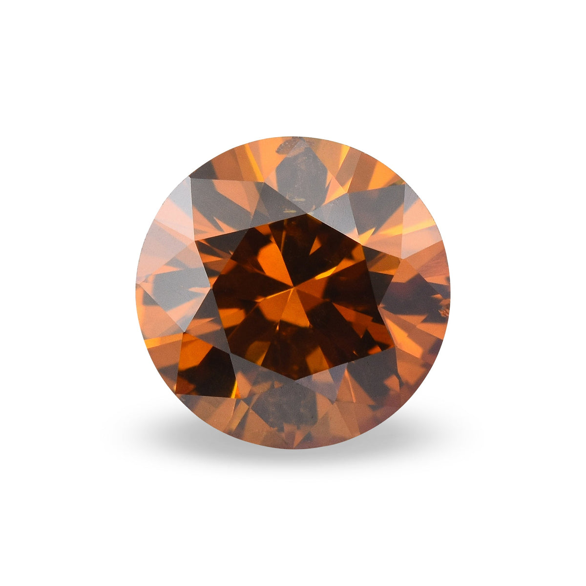 0,67 Karat Fancy Deep Brownish Yellowish Orange Rundbrillanter SI1 GIA