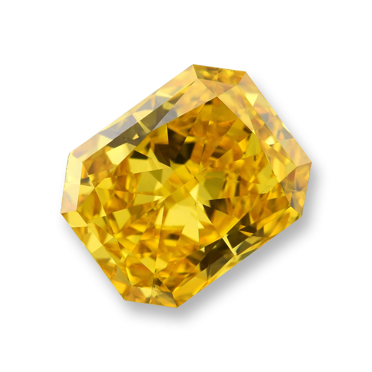 1.03 Carat Fancy Vivid Orangy Yellow Radiant Diamond VS2 GIA