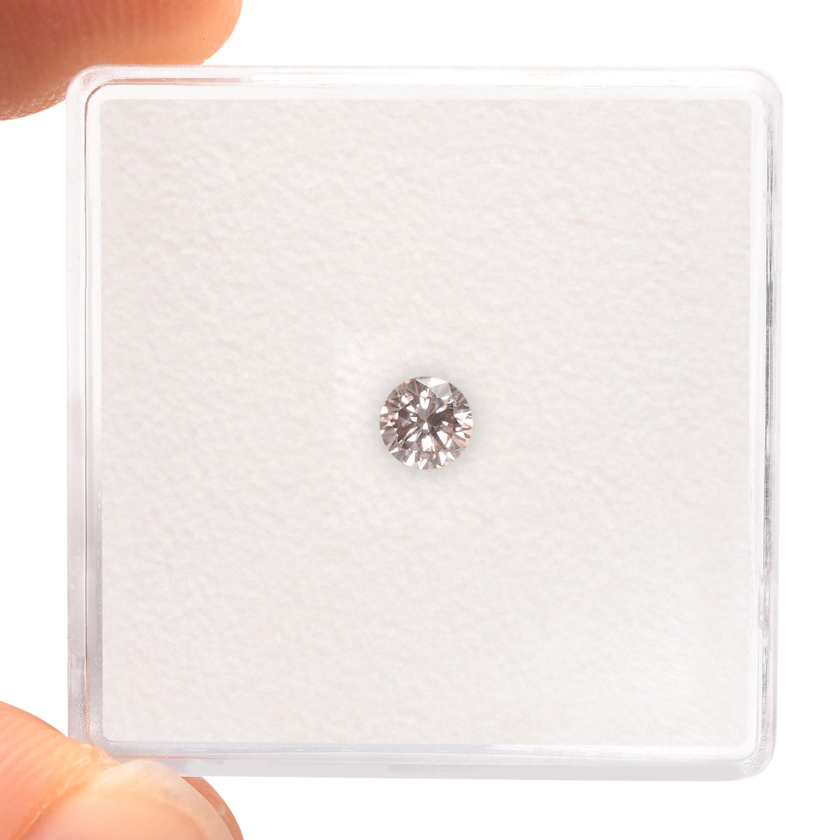 0,17 Karat, hellrosa-brauner, runder Brillant-Diamant (SI2), GIA-zertifiziert