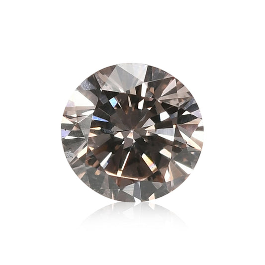 0,17 Karat, hellrosa-brauner, runder Brillant-Diamant (SI2), GIA-zertifiziert
