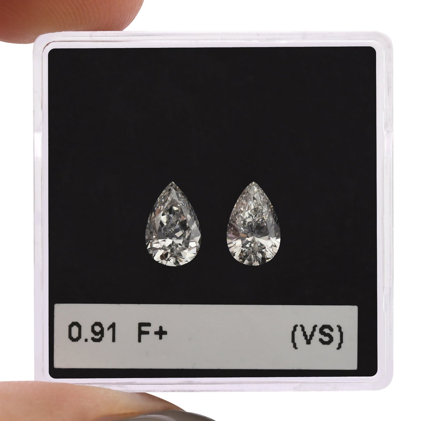 0.91 Carat F+ Pear Diamonds (VS)