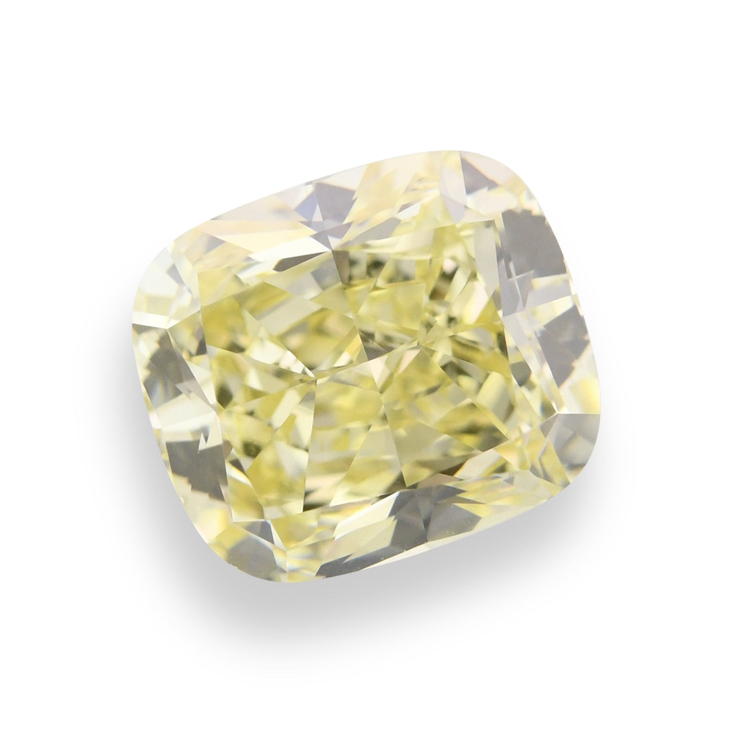 2,13 Karat Fancy Yellow Cushion Diamond VS2 GIA