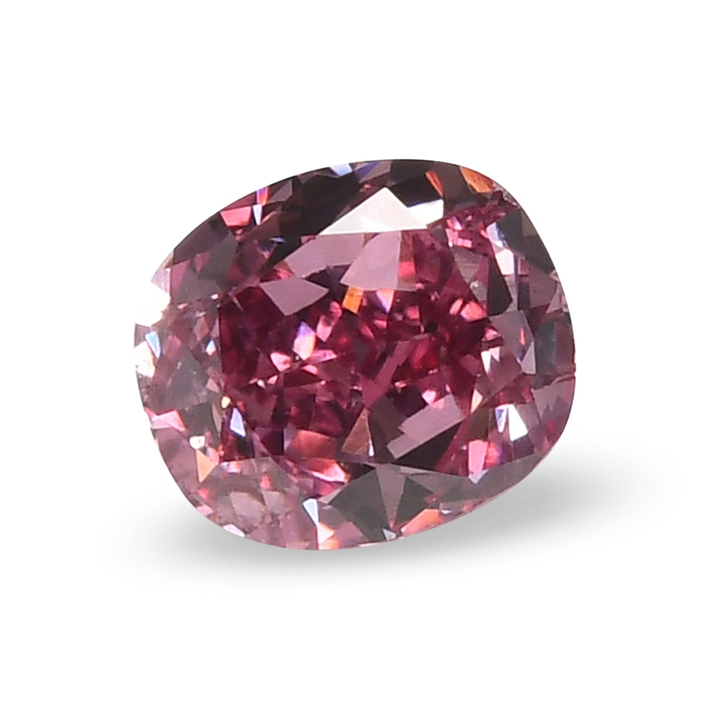 0,20 Karat Fancy Vivid Purplish Pink Cushion Diamant SI2 GIA