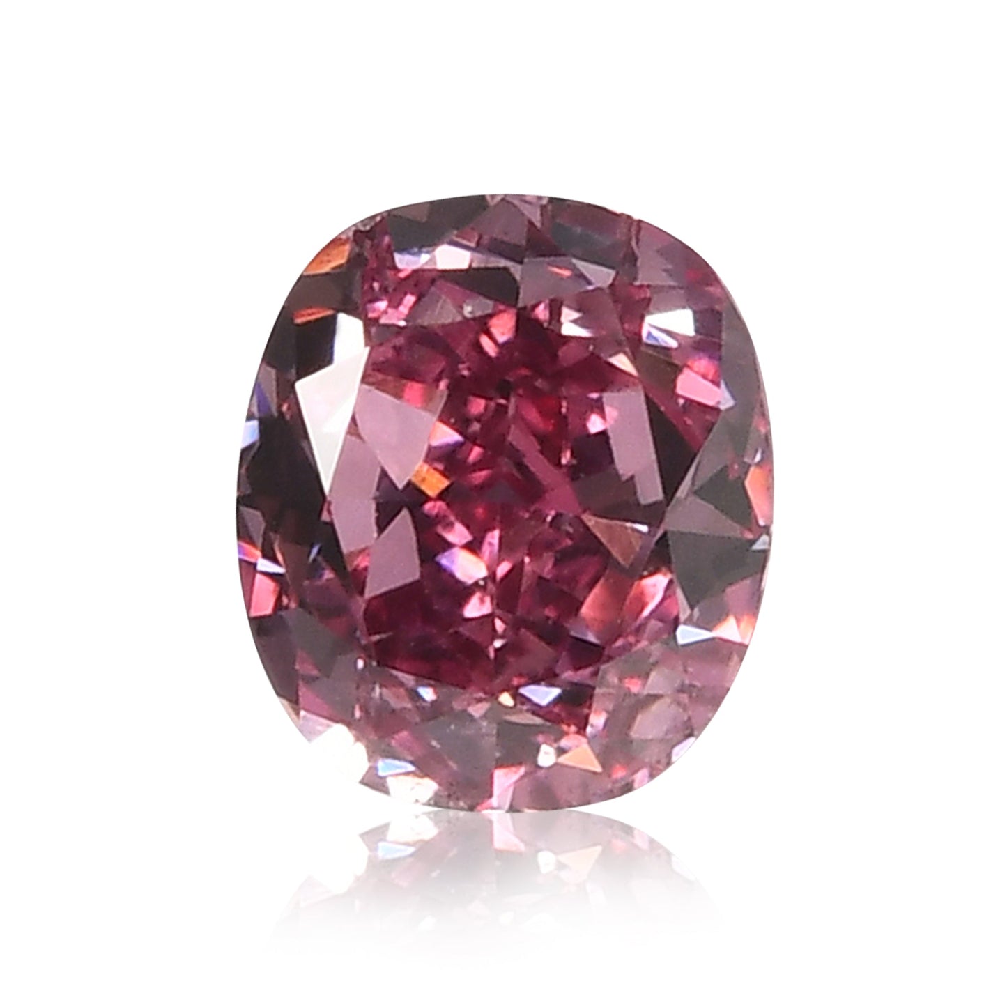 0,20 Karat Fancy Vivid Purplish Pink Cushion Diamant SI2 GIA